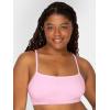 Fruit of The Loom Womens Spaghetti Strap Cotton Pullover Sports Bra Value Pack(Cornflower Blue/Lentil/White/Kitty Pink/Grey Heather/Black Hue)