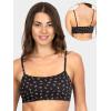 Fruit of The Loom Womens Spaghetti Strap Cotton Pullover Sports Bra Value Pack(Dancing Rosebuds/Lilas/White/Charcoal)