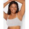 Fruit of The Loom Womens Spaghetti Strap Cotton Pullover Sports Bra Value Pack(Heather Grey/White/White/Blue Heather 4-pack)