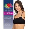 Fruit of The Loom Womens Spaghetti Strap Cotton Pullover Sports Bra Value Pack(Sand/White/Black/Heather Grey)