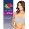 Fruit of The Loom Womens Spaghetti Strap Cotton Pullover Sports Bra Value Pack(Sand/White/Heather Grey/Black/Blushing Rose/Charcoal)