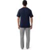 Fruit of the Loom Men’s 2-Piece Jersey Knit Pajama Set(Navy/Grey Heather)