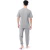Fruit of the Loom Men’s 360 Stretch Crewneck Top and Jogger Pant Sleep Pajama Set(Grey Heather)