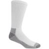 Fruit of the Loom Men’s Best Fit Workgear Heavy Duty Crew Socks with Dual Defense (6 Pack), White, Medium (6-12)