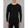Fruit of the Loom Men’s Classic Midweight Waffle Thermal Underwear Crew Top(Black)