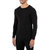 Fruit of the Loom Men’s Classic Midweight Waffle Thermal Underwear Crew Top(Black)