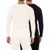 Fruit of the Loom Men’s Classic Midweight Waffle Thermal Underwear Crew Top(Black Soot/Natural)