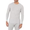 Fruit of the Loom Men’s Classic Midweight Waffle Thermal Underwear Crew Top(Grey Heather)
