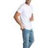 Fruit of the Loom Men’s Crafted Comfort Tee, Relaxed & Classic Fit, Sizes S-2X(Classic Fit – Pima Cotton – 2 Pack – White/Navy)