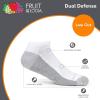 Fruit of the Loom Men’s Dual Defense Low Cut Socks (12 Pack)(White)
