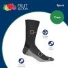 Fruit of the Loom Men’s Essential 6 Pair Pack Casual Socks with Cushion and Arch Support(Black)