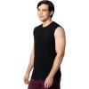Fruit of the Loom Men’s Eversoft Cotton Sleeveless T Shirts, Breathable & Moisture Wicking with Odor Control, Sizes S-4x(Black)
