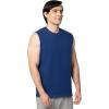 Fruit of the Loom Men’s Eversoft Cotton Sleeveless T Shirts, Breathable & Moisture Wicking with Odor Control, Sizes S-4x(Blue)