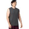 Fruit of the Loom Men’s Eversoft Cotton Sleeveless T Shirts, Breathable & Moisture Wicking with Odor Control, Sizes S-4x(Muscle – 2 Pack – Black Heather)