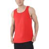 Fruit of the Loom Men’s Eversoft Cotton Sleeveless T Shirts, Breathable & Moisture Wicking with Odor Control, Sizes S-4x(Tank – 2 Pack – Red)