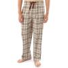 Fruit of the Loom Men’s Flannel Pajama Sleep Set(Beige/Khaki Plaid)