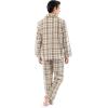 Fruit of the Loom Men’s Flannel Pajama Sleep Set(Beige/Khaki Plaid)