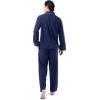 Fruit of the Loom Men’s Flannel Pajama Sleep Set(Navy)