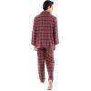 Fruit of the Loom Men’s Flannel Pajama Sleep Set(Red Plaid)