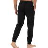 Fruit of the Loom Men’s Jersey Knit Jogger Sleep Pant (1 and 2 Packs)(Black/Grey Heather)