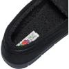 Fruit of the Loom Men’s Moccasin, Indoor/Outdoor Slipper, Memory Foam, Sherpa Lined, Large, Brown(Black)