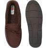 Fruit of the Loom Men’s Moccasin, Indoor/Outdoor Slipper, Memory Foam, Sherpa Lined, Large, Brown(Brown)