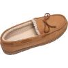Fruit of the Loom Men’s Moccasin, Indoor/Outdoor Slipper, Memory Foam, Sherpa Lined, Large, Brown(Coffee)