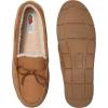 Fruit of the Loom Men’s Moccasin, Indoor/Outdoor Slipper, Memory Foam, Sherpa Lined, Large, Brown(Coffee)