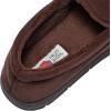 Fruit of the Loom Men’s Moccasin Slippers – Memory Foam Indoor Outdoor House Shoes, Cozy Fuzzy Footwear for Men, Dad, Husband, Christmas Gift, Non-Slip Suede Design(Brown)