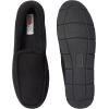 Fruit of the Loom Men’s Moccasin Slippers – Memory Foam Indoor Outdoor House Shoes, Cozy Fuzzy Footwear for Men, Dad, Husband, Christmas Gift, Non-Slip Suede Design(Black)