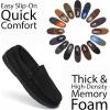 Fruit of the Loom Men’s Moccasin Slippers – Memory Foam Indoor Outdoor House Shoes, Cozy Fuzzy Footwear for Men, Dad, Husband, Christmas Gift, Non-Slip Suede Design(Black)