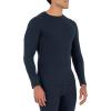 Fruit of the Loom Men’s Recycled Waffle Thermal Underwear Crew Top (1 and 2 Packs)(Navy)