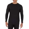 Fruit of the Loom Men’s Recycled Waffle Thermal Underwear Set (Top and Bottom)(Black)