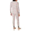 Fruit of the Loom Men’s Recycled Waffle Thermal Underwear Set (Top and Bottom)(Fair Isle White)