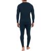 Fruit of the Loom Men’s Recycled Waffle Thermal Underwear Set (Top and Bottom)(Navy)
