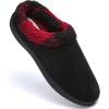 Fruit of the Loom Men’s Slipper, Indoor/Outdoor, Microsuede Clog(Black)