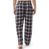 Fruit of the Loom Men’s Soft Flannel Pajama Lounge Sleep Pant(Black Plaid)
