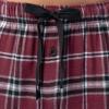 Fruit of the Loom Men’s Soft Flannel Pajama Lounge Sleep Pant(Dark Red Plaid)