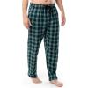 Fruit of the Loom Men’s Soft Flannel Pajama Lounge Sleep Pant(Green Plaid)
