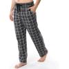 Fruit of the Loom Men’s Soft Flannel Pajama Lounge Sleep Pant(Grey Plaid)
