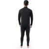 Fruit of the Loom Men’s Sueded Jersey Mock Neck Thermal Underwear Base Layer Set(Black)