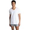 Fruit of the Loom Men’s V-Neck Undershirts, Moisture Wicking & Tag Free, Also Available in Tall Sizes(Tall Man – White – 6 Pack)