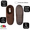 Fruit of the Loom Men’s Waffle Clog Slippers – Fleece, Memory Foam Sole – Indoor/Outdoor, Pantuflas Machine Washable(Brown)
