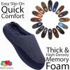 Fruit of the Loom Men’s Waffle Clog Slippers – Fleece, Memory Foam Sole – Indoor/Outdoor, Pantuflas Machine Washable(Navy)