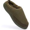 Fruit of the Loom Men’s Waffle Clog Slippers – Fleece, Memory Foam Sole – Indoor/Outdoor, Pantuflas Machine Washable(Olive)