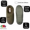 Fruit of the Loom Men’s Waffle Clog Slippers – Fleece, Memory Foam Sole – Indoor/Outdoor, Pantuflas Machine Washable(Olive)