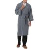 Fruit of the Loom Men’s Waffle Kimono Robe(Grey)