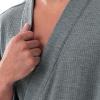 Fruit of the Loom Men’s Waffle Kimono Robe(Grey Heather)