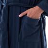 Fruit of the Loom Men’s Waffle Kimono Robe(Navy)