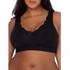 Fruit of the Loom Women’s 2-Pack Full Coverage Wireless Cotton Bra – Soft & Everyday Comfort(Grey Heather/Black Hue)